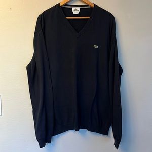 LACOSTE | Men’s v neck navy sweater | size 7